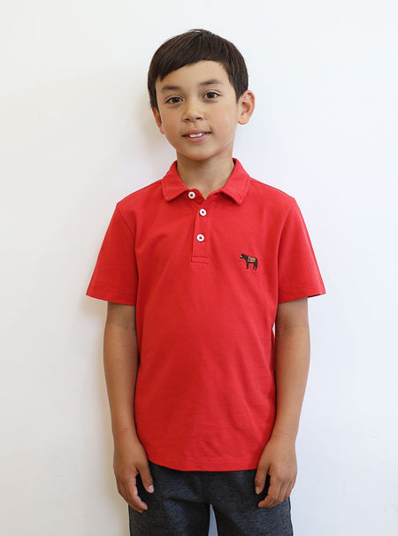 Children's Plain Red Polo Shirt